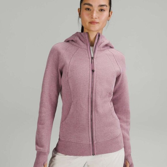 lululemon athletica Tops - Lululemon Scuba Full-Zip Hoodie - 6 Heathered Velvet Dust